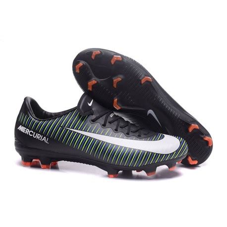 Nike Mercurial Vapor XI FG New Soccer Cleat Black Green White