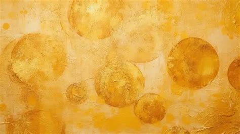 Golden Spots Background Painted Circles And Stains Over A Luxurious