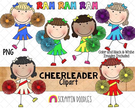 Cheerleaders Kids Clip Art