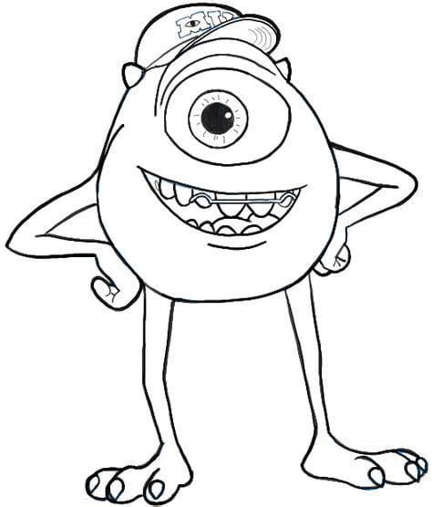 Mike Wazowski Coloring Page Fun