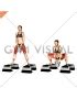 Kettlebell Dumbbell Sumo Squat Off Stepbox Female