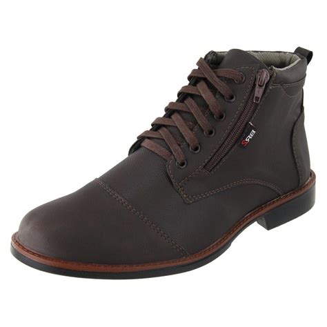 Bota Coturno Casual Masculino Cano Médio Br2 1761 Café Dicas