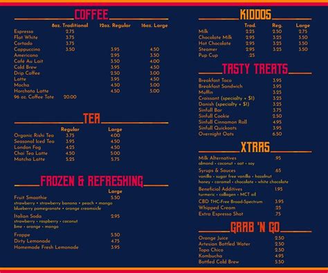 Clutch City Coffee - Houston, TX - Menu