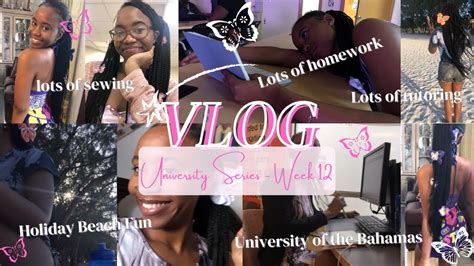 UniSeriesVlog 12 14 Productivity Mariposa Sewing Studying Tutoring