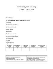 Answer MODULE 10 Computer System Servicing Docx Computer System