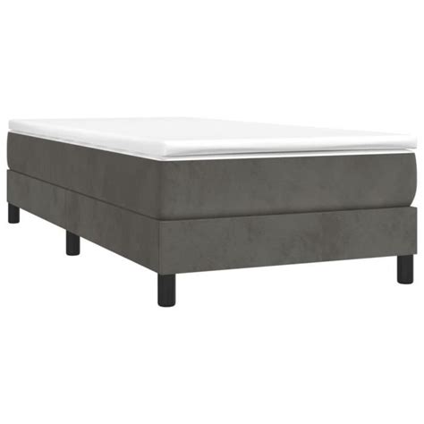 Omabeta Lits Cadres De Lit Lit Sommier Tapissier Et Matelas Gris