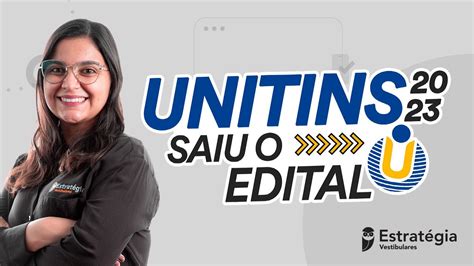 Vestibular UNITINS 2023 Saiu O Edital YouTube