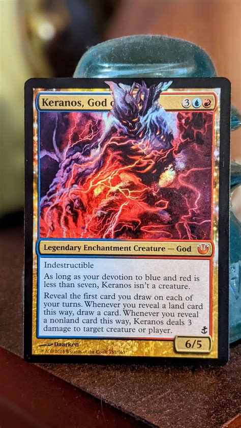 Mtg Keranos God Of Storms Foil Peel Alter Etsy