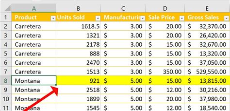 How To Highlight Active Rows In Excel