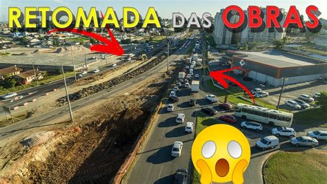 Novo viaduto e trincheira na linha verde no Atuba em Curitiba Paraná