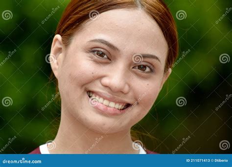 A Smiling Attractive Filipina Female Stock Image Image Of Alluring