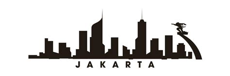 Jakarta Skyline And Landmarks Silhouette Vector 25462987 Vector Art At