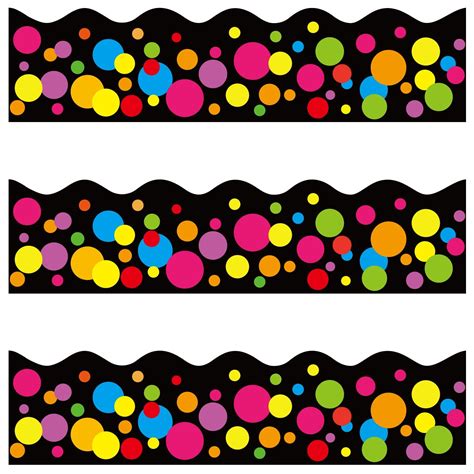 Feet Rainbow Dots Borders Polka Dots Boarder Black Colorful Dots