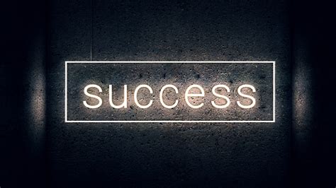 Success Wallpaper 4k Neon Light Dark Background Wall