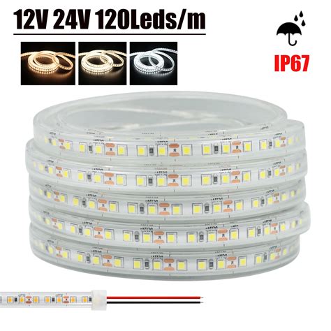 Bande Lumineuse LED Flexible DC 12V 24V SMD 2835 120 Gible M Tanche