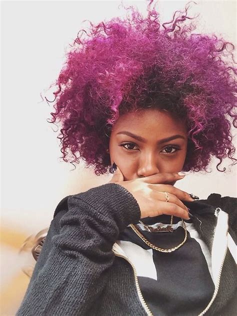 Purple Fro Cabelo Afro Cabelo Cabelo Crespo