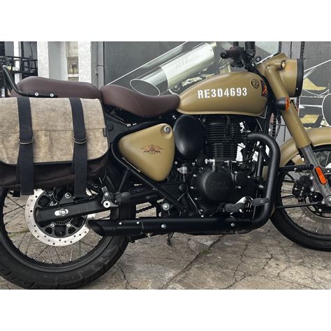 Ponteira Esportiva Preta Para Classic Dark Royal Enfield Shopee