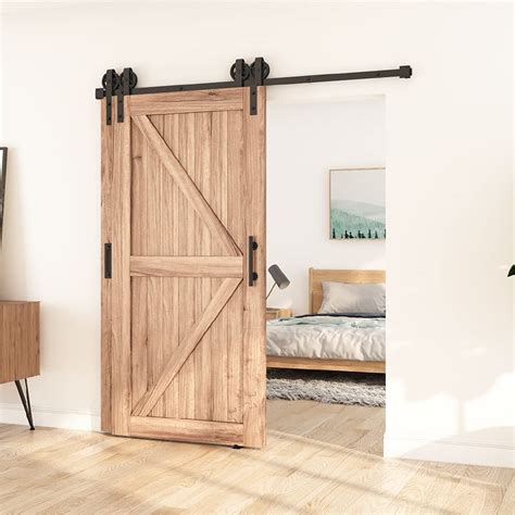 Zekoo Ft Ft Bypass Sliding Barn Door Hardware Kit Single Track