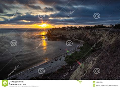 Lunada Bay at Sunset stock image. Image of estates, exposure - 122344765