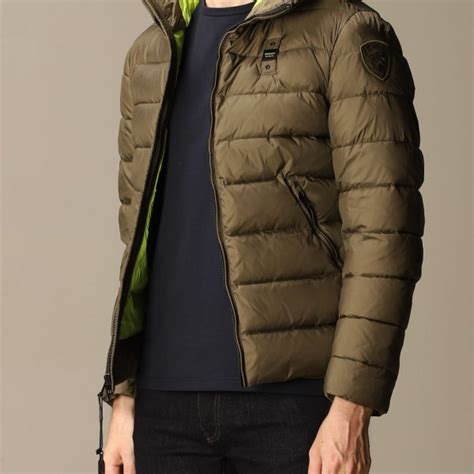 GIUBBOTTO UOMO BLAUER JACKET VERDE PIUMINO CAPPUCCIO