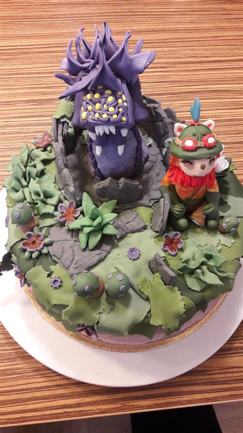 League Of Legends Birthday Cake Teemo Baron Nashor Cake Desserts