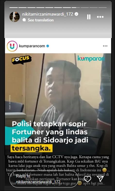 Nikita Mirzani Kecam Ibu Balita Sidoarjo Lalai Usai Video Cctv Anak