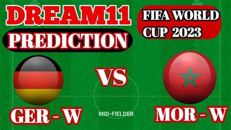 GER W Vs MOR W Dream11 Prediction Germany Vs Morocco YouTube