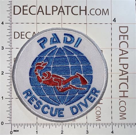 PADI Professional Association of Diving Instructors Rescue Diver Patch ...