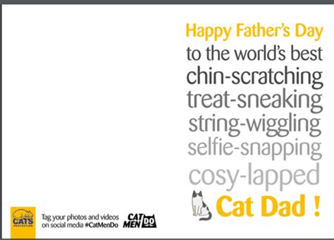 Fathers Day Cards For Proud Cat Dads