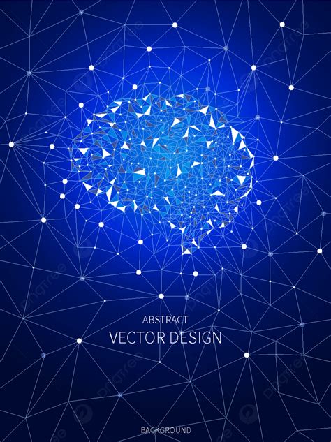 Blue Vector Artificial Intelligence Brain Geometry Business Technology