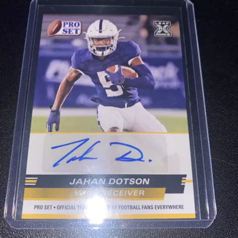 Jahan Dotson Leaf Pro Set Gold Parallel Rc Auto Penn State