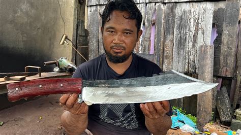 Knife Making Hard Work Forging A Powerful Hunting Knife From Leaf