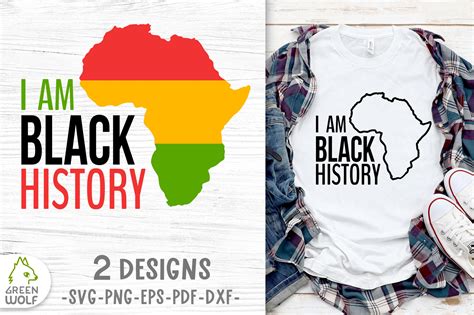 I am black history svg Africa svg Black history month svg design By Green Wolf Art | TheHungryJPEG