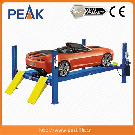 Mechanical Safety Lock Release Four Post Vehicle Lift With Alignment