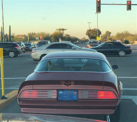 Spotted This Pontiac Firebird Formula Driving Back Love The Maroon