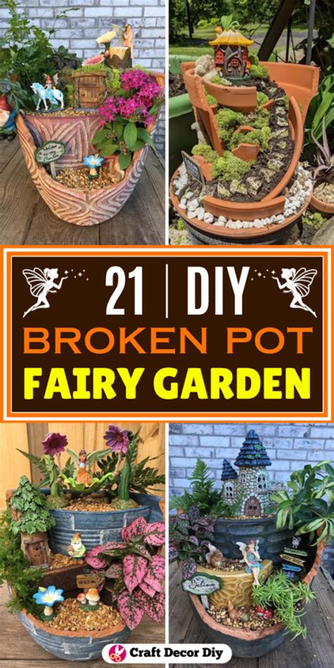 Adorable Broken Pot Fairy Garden Ideas Craft Decor Diy