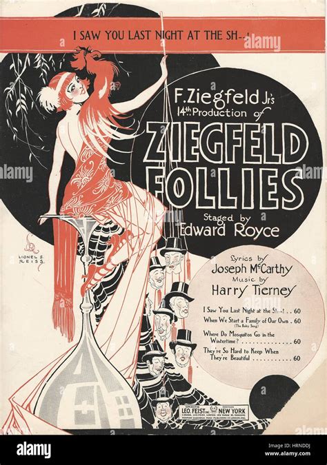 Ziegfeld Follies Of 1920 Musical Sheet Music Cover Stock Photo Alamy