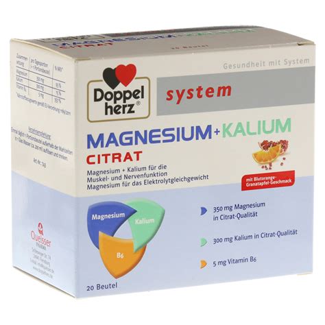 Doppelherz Magnesium Kalium Citrat System Granulat St Ck Online