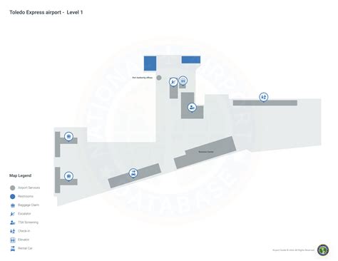 Toledo Express Airport (TOL) | Terminal maps | Airport guide