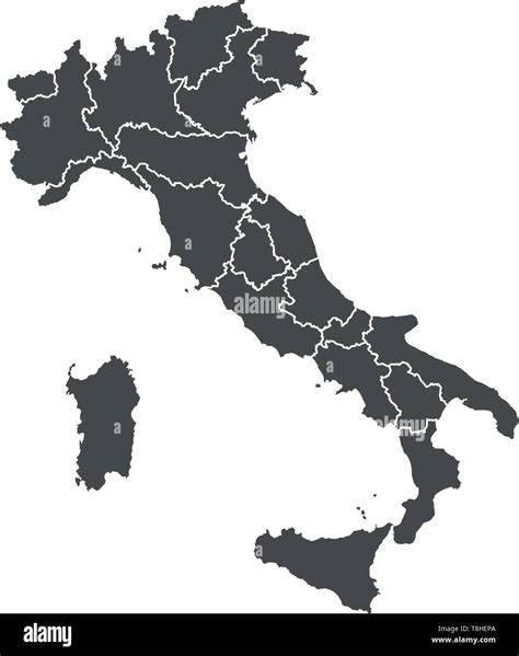 Italy border map hi-res stock photography and images - Alamy