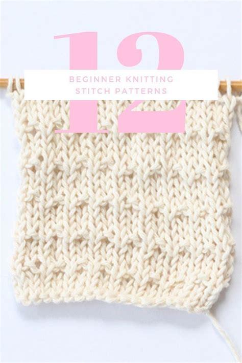 12 Simple Knitting Stitches For Beginners | Knitting stitches, Easy ...