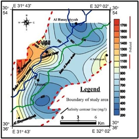 Salinity Content Distribution Map Of The Quaternary Aquifer Download Scientific Diagram