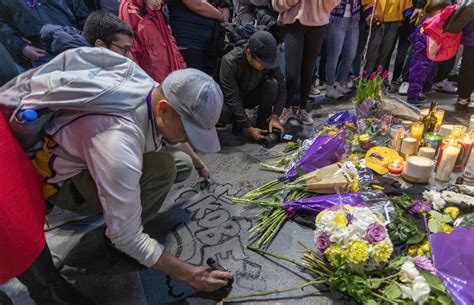 Kobe Bryant dead – Devastated fans gather to leave flowers & tributes