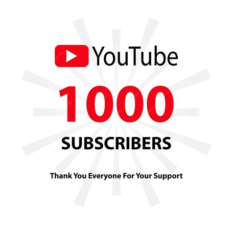 Premium Vector 1000 Youtube Subscribers