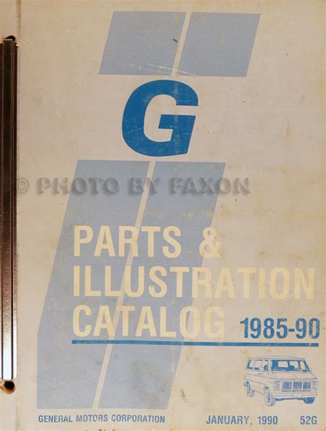 Chevrolet And Gmc Full Sized G Van Parts Book Original