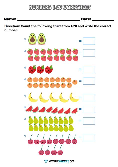 numbers   worksheets worksheetsgo