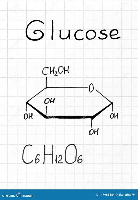 Chemical Formula of Glucose. Stock Illustration - Illustration of ...