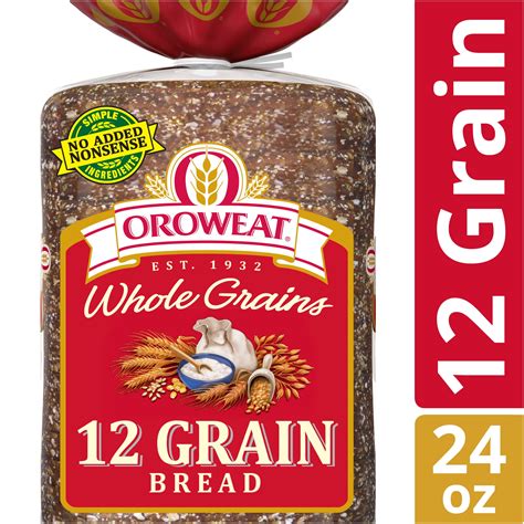 Oroweat Whole Grains 12 Grain Bread Baked With Simple Ingredients And Whole Wheat 24 Oz