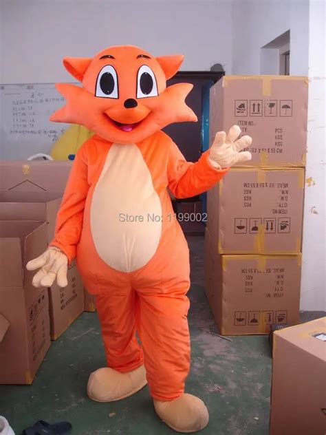 Orange Cat Mascot Costume Fox Mascot Costume Fancy Dress Free Shipping