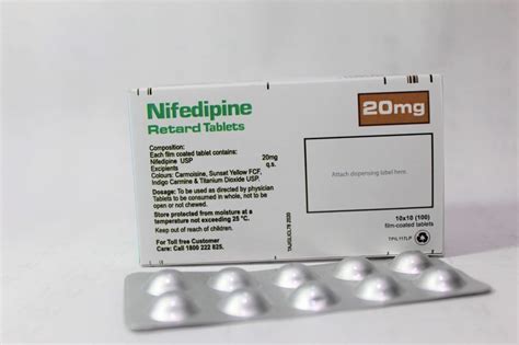 Nifedipine Retard Tablets Mg Manufacturer India Pioneer Exporter